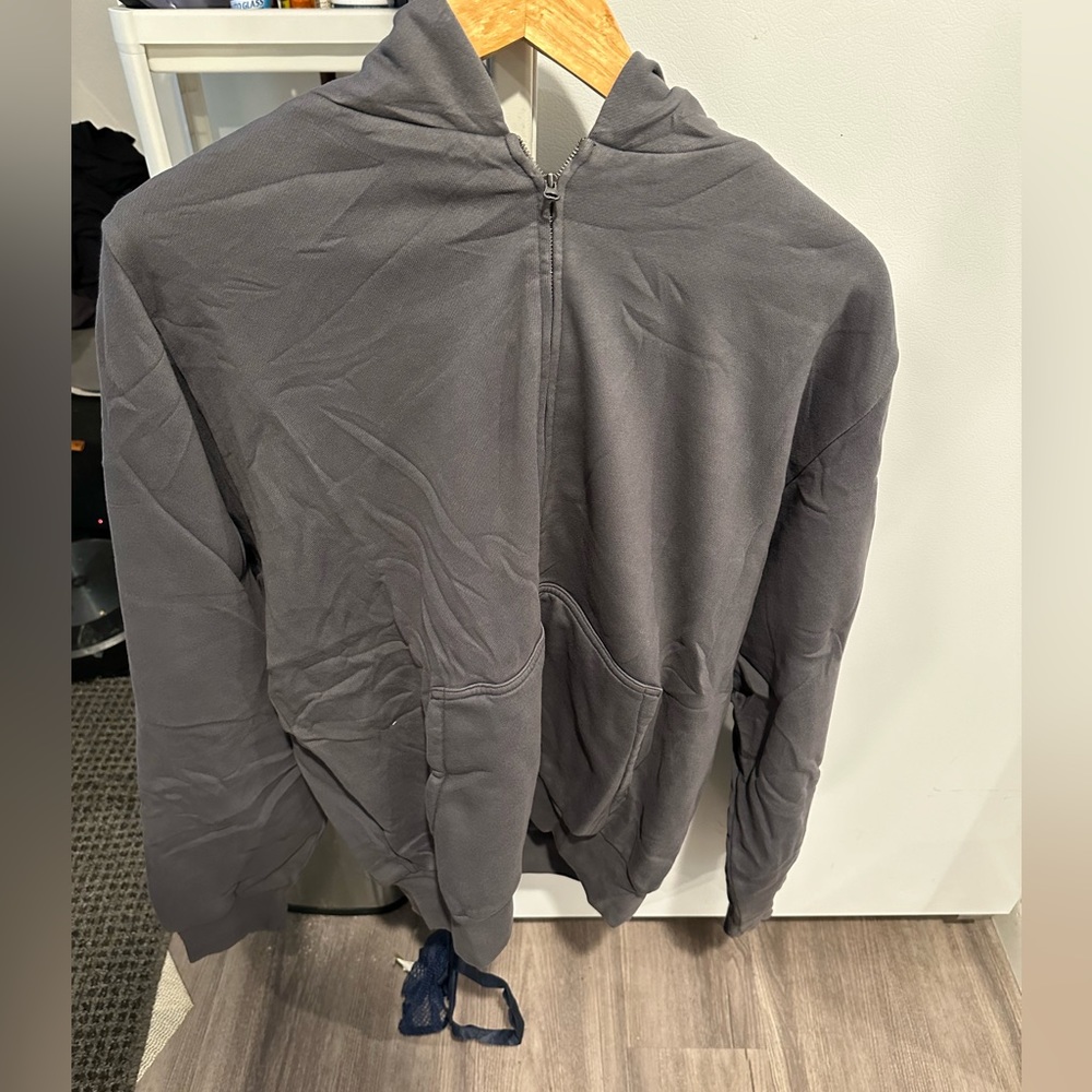 Yeezy gap zip hoodie dark grey size Medium